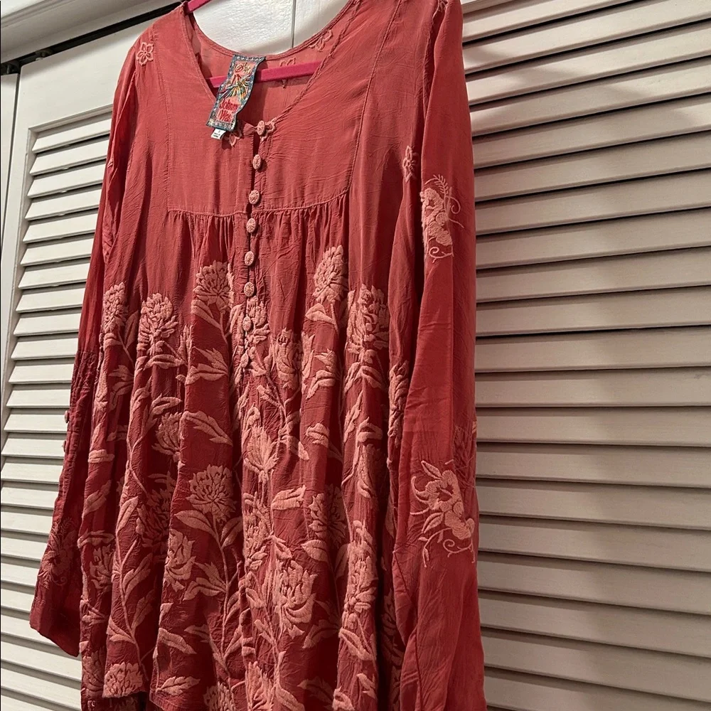 Vintage Johnny Was Floral Button bohemian Blouse. S - Picture 1 of 8